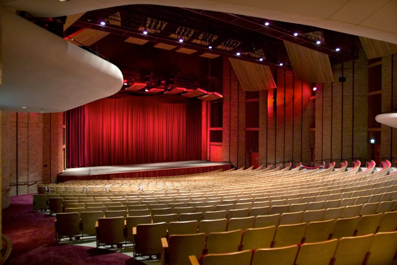 The concert hall viewed from the audience
