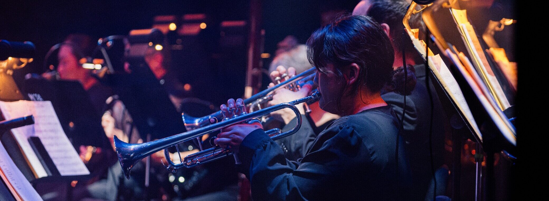 A Boise Phil trumpeter performs at The Music of Queen concert.