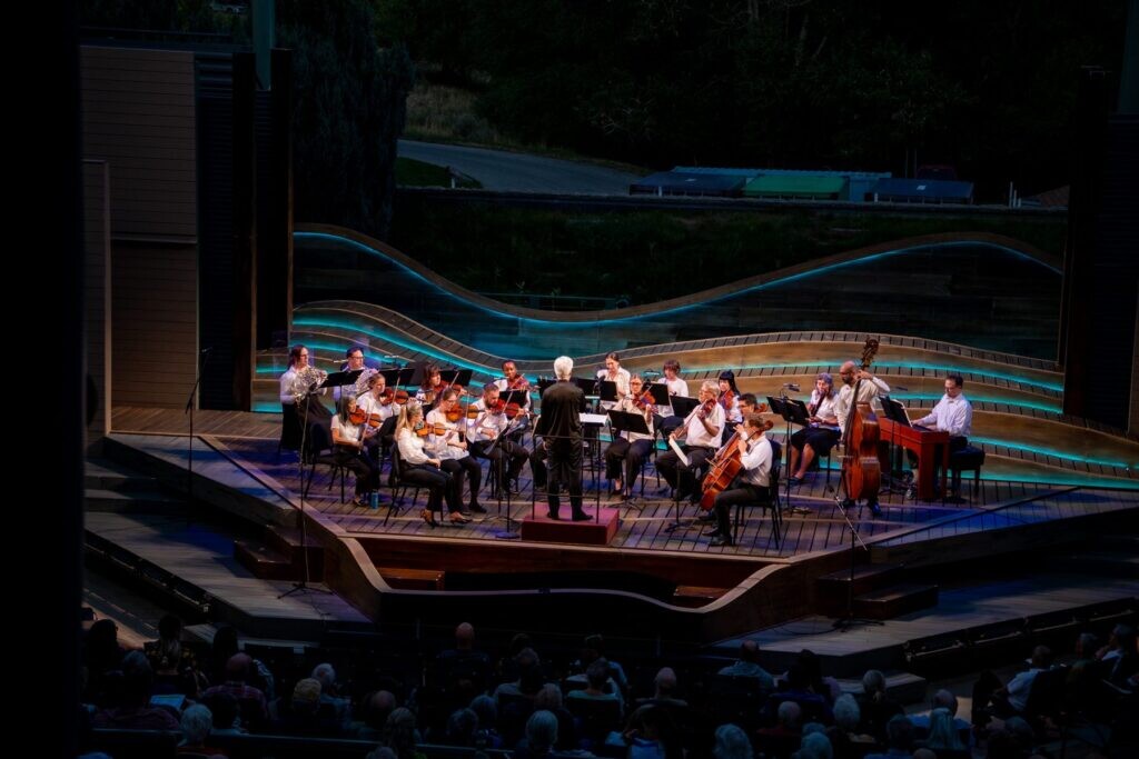 The Boise Philharmonic orchestra performing onstage
