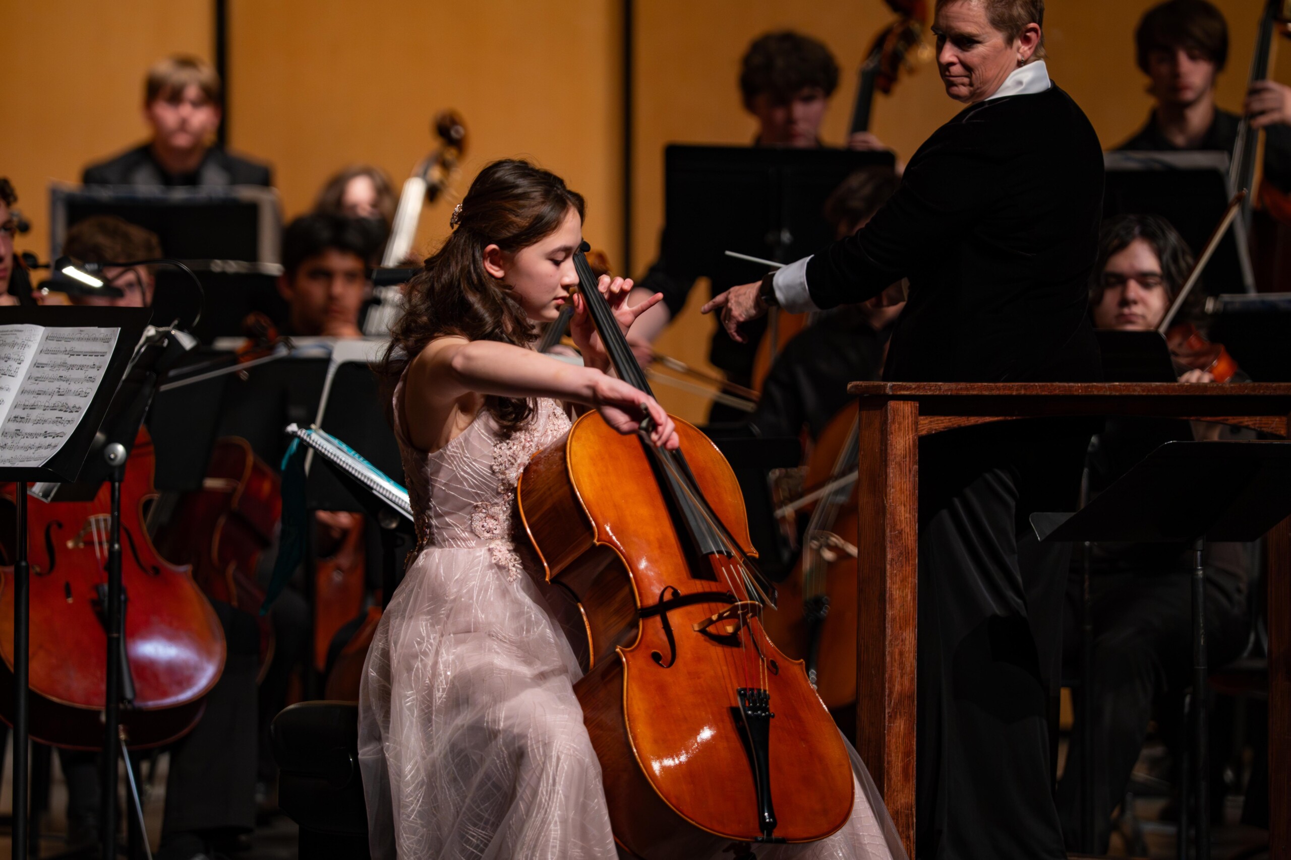 Boise Phil Youth Orchestra students rehearsing or performing