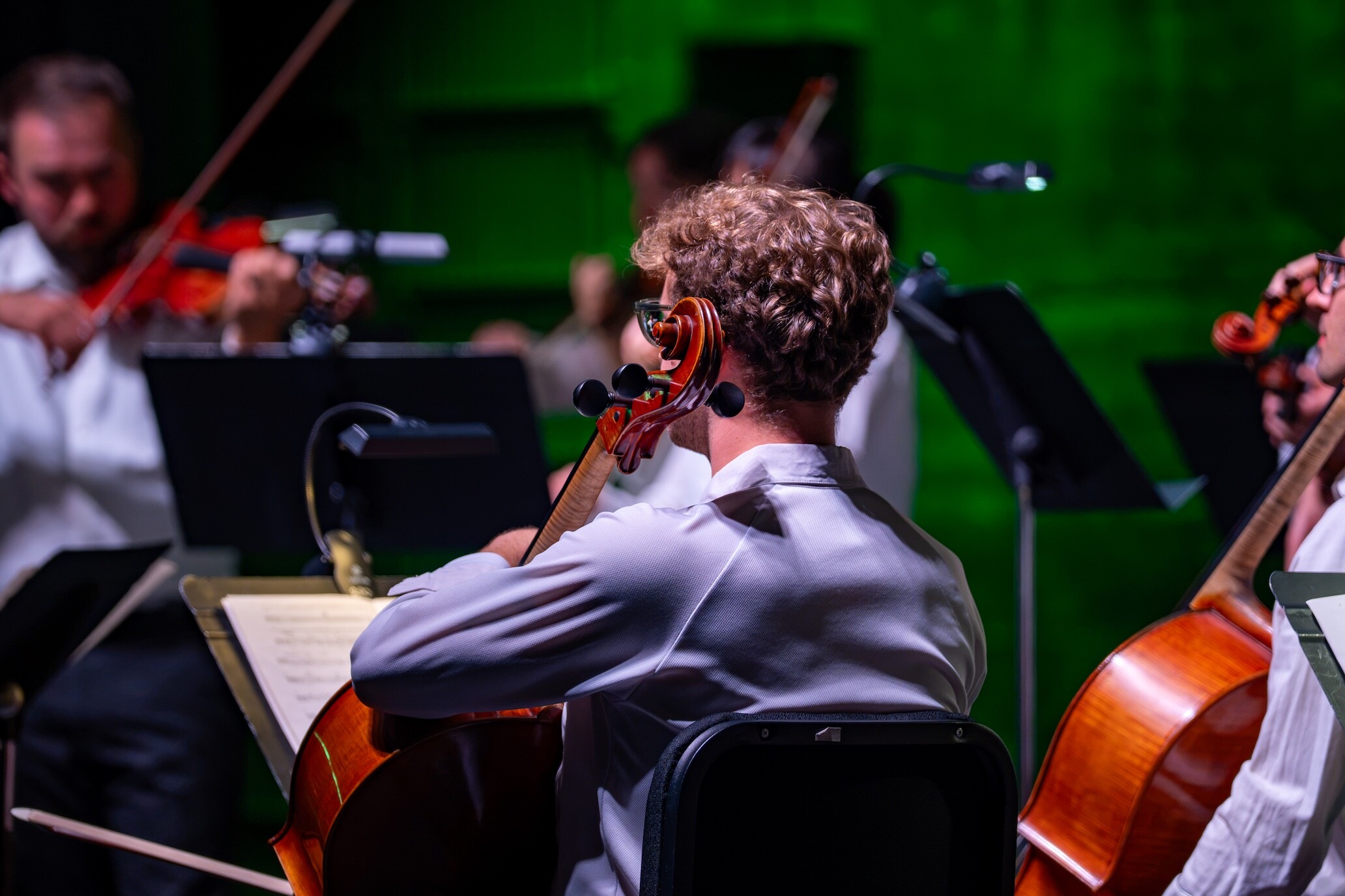 A cellist performs with Boise Phil.